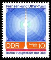 (1969-080) Марка Германия (ГДР) "Телебашня"    Телевидение II Θ