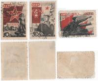 1938-09 11 15 Серия Набор марок 3 шт СССР  20 лет Красной Армии и ВМФ II Θ