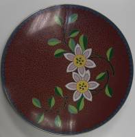 Декоративная тарелка, эмаль Клуазонне, Латунь, Китай (сост. отл.)