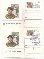 1991-220 Почтовая карточка СССР Огюст Ренуар 150 лет со дня рождения  2 шт ,  С гашением и без