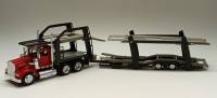 Модель авто 1:43 Kenworth W900 трейлер автовоз без коробки New Ray