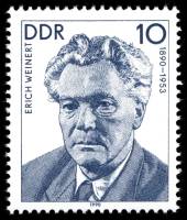 (1990-007) Марка Германия (ГДР) "Эрих Вайнерт"    Деятели Рабочего движения II Θ
