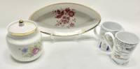 Сахарница + блюдо + молочник + кружка 