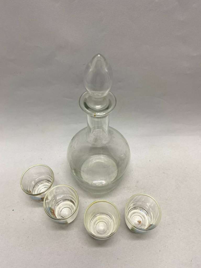 Графин и 4 стопки стекло