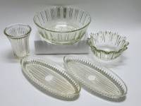 Салатник Конфетница Ваза и Селедочницы стекло СССР набор 5 предметов