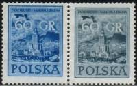 (1955-036-037) Сцепка (2 м + куп) Польша "Дворец Культуры"   Государственный праздник III O