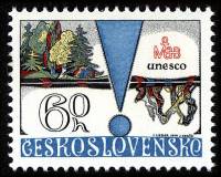 (1979-028) Марка Чехословакия "Лес"    ЮНЕСКО. Человек и биосфера III Θ