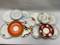 Блюдца чайные 13 шт, разный дизайн