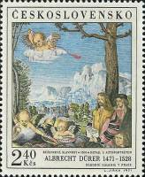 (1971-057) Марка Чехословакия "Праздник розовых гирлянд"    Произведения искусства из национальных г