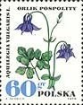 (1967-033) Марка Польша "Водосбор обыкновенный"   Лекарственные растения I Θ