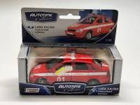 Модель автомобиля Lada Kalina пожарная охрана Лада Калина в коробке-блистере Autotime 1:36