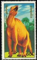 (1990-062) Марка Монголия "Игуанодон"    Доисторические животные: динозавры III Θ