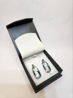 Серьги голубой хрусталь Preciosa в подарочной упаковке