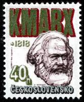 (1978-002) Марка Чехословакия "К. Маркс"    Личности III Θ