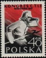 (1957-034) Марка Польша "Пожарный"   Международный конгресс по борьбе с пожарами II Θ