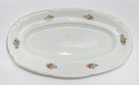 Блюдо овальное селёдочница цветы, ЗИК Конаково, 50-е годы, СССР