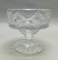 Конфетница на ножке, хрусталь, СССР