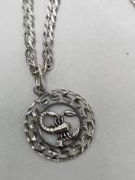 Цепочка и подвеска Скорпион серебро 925 проба вес 8,7 грамм