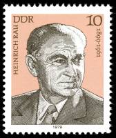 (1979-075) Марка Германия (ГДР) "Генрих Рау"    Деятели Рабочего движения III Θ