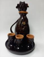 Набор "Леопольд" СССР: Графин,поднос,стопки (сост на фото)