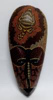 Маски настенная "Этника", дерево, точечная роспись, 49,5х20,5 Индонезия(сост. на фото)