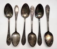 Ложки столовые 6 штук Москва 3М 1 мельхиор