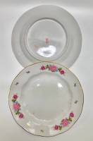 Тарелки столовые рисунок цветы, Рига, СССР, 2 шт