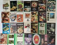 Наборы открыток 28 шт Рецепты Блюда национальных кухонь Кулинария Растения Зеленая аптека Сад Букеты