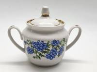 Сахарница Городница фарфор деколь СССР винтаж 1960-е высота 14 см