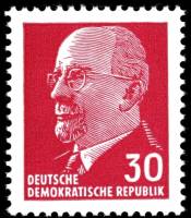 (1963-002) Марка Германия (ГДР) "Ульбрихт Вальтер"  красная  Председатель Гос. совета II Θ