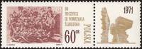 (1971-029) Марка + купон Польша "Повстанцы"    50 лет Силезского восстания II Θ