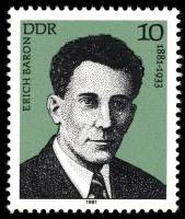 (1981-019) Марка Германия (ГДР) "Эрих Барон"    Деятели Рабочего движения III Θ