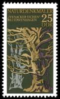 (1977-007) Марка Германия (ГДР) "Ивенакские дубы"    Памятники природы II Θ