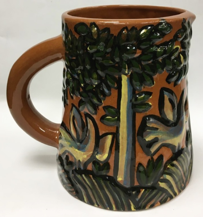 Кувшин, глина, 15 см. (сост. на фото)