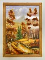 Картина с янтарём, 32,5х23,5 см