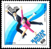 (1979-070) Марка Венгрия "Фигурное катание"    Зимние ОИ 1980, Лейк Плейсид III O