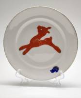 Тарелка детская десертная ЛФЗ Лесные малыши 1960 - е автор Охотина состояние на фото