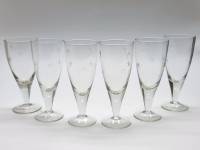 Бокалы 6 штук хрусталь СССР алмазная резка