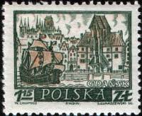 (1960-062) Марка Польша "Гданьск"   Исторические города №2 III Θ