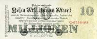 1923 Банкнота Германия 10 000 000 марок  4-й выпуск  XF