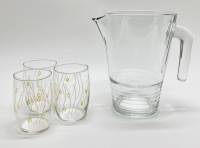 Кувшин + 3 стакана, стекло