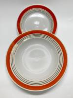 Тарелки суповые 3 шт + тарелка десертная, Пролетарий, СССР