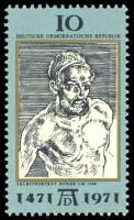 (1971-043) Марка Германия (ГДР) "Автопортрет"    Альбрехт Дюрер II Θ