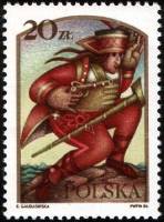 (1986-047) Марка Польша "Яношик вор"    Польские сказки III Θ