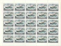 1977-047  Листы (100 шт по 25м 5х5) СССР А. Сибиряков  Отечественный ледокольный флот III O