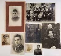Старинные ретро винтажные фотографии 8 штук (военные, люди в форме)