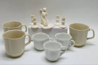 Чайные бокалы кофейные чашки Подсвечник Ангел и 4 шт. для церковных свечей керамика