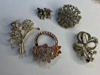 Брошь набор из 5 шт бижутерия