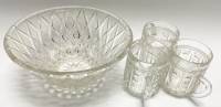 Салатник + 3 кружки хрусталь СССР
