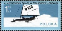 (1978-003) Марка Польша "Буер"    6-й чемпионат мира по парусным гонкам на льду III Θ